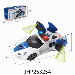 B/O POLICE CAR W/LIGHT/MUSIC(BLUE) 18PC/2BX/36PC/CS