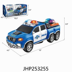 B/O POLICE CAR W/LIGHT/MUSIC(BLUE) 18PC/2BX/36PC/CS