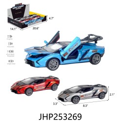 DIECAST - 1:22 METAL CAR WITH MUSIC & LIGHT (6PC/BX) 4BX/CS DIECAST - 1:22 METAL CAR WITH MUSIC & LIGHT (6PC/BX) 4BX/CS