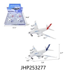 DIECAST - AIRPLANE 2 COLOR MIX (4PC/BX) 8BX/CS DIECAST - AIRPLANE 2 COLOR MIX (4PC/BX) 8BX/CS