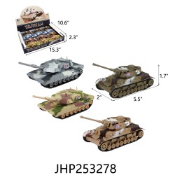 DIECAST - PULL BACK TANK 4 COLOR ASST 6DZ/2BX/12DZ/CS DIECAST - PULL BACK TANK 4 COLOR ASST 6DZ/2BX/12DZ/CS