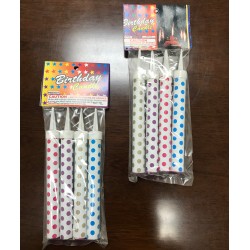 4PC PARTY CANDLE COLOR 100PK/CS