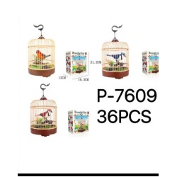 B/O BIRD IN CAGE W/SOUND ASSORTED 36PC/CS