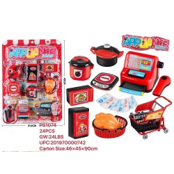 CASH REGISTER & KITCHEN SET 24PC/CS