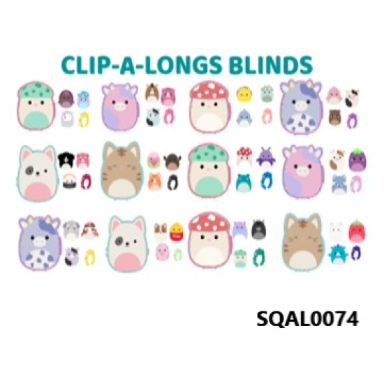 SQUISH-A-LONGS: CLIP-A-LONGS (3 FIGS, 1 ACCY, 1 CLIP) 24PC/CS SQUISH-A-LONGS: CLIP-A-LONGS (3 FIGS, 1 ACCY, 1 CLIP) 24PC/CS
