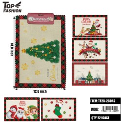 CHRISTMAS PRINTED TABLE MATS MIX 6 COLORS 72PC/CS
