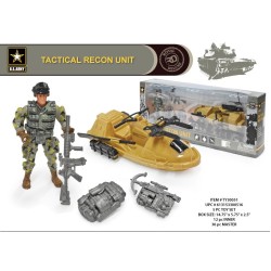 US ARMY-BXED TOY SET W/SOLDIER  12PC/3BX/36PC/CS