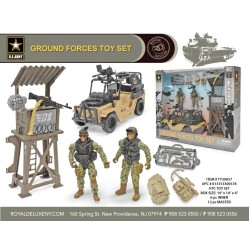 US ARMY -  TOY SET W / SOLDIER,VEHICLE & TOWER 6PC/2BX12PC/CS