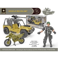 US ARMY - TOY SET W/SOLIDER,VEHICLE& MOTOR 12PC/2BX/24PC/CS