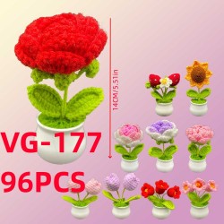 SINGLE MIX FLOWERS CROCHET 8DZ/CS