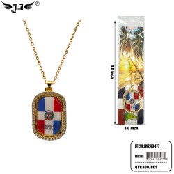 COUNTRY NECKLACE - DOMINICAN REPUBLIC 25DZ/CS
